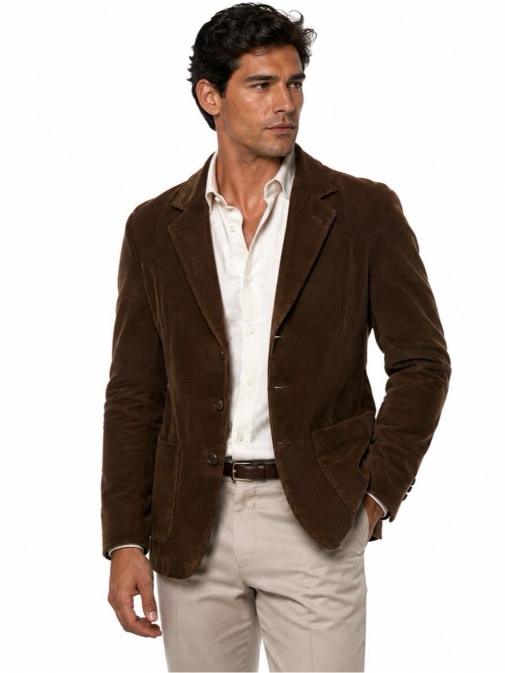 VINTAGE MANTESSA BROWN CORDUROY BLAZER • MADE IN JAPAN